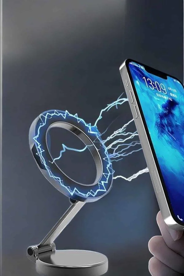 Katlanabilir Manyetik Araç İçi Telefon Tutucu - Magsafe Uyumlu ve Tüm Telefonlarla Çalışan