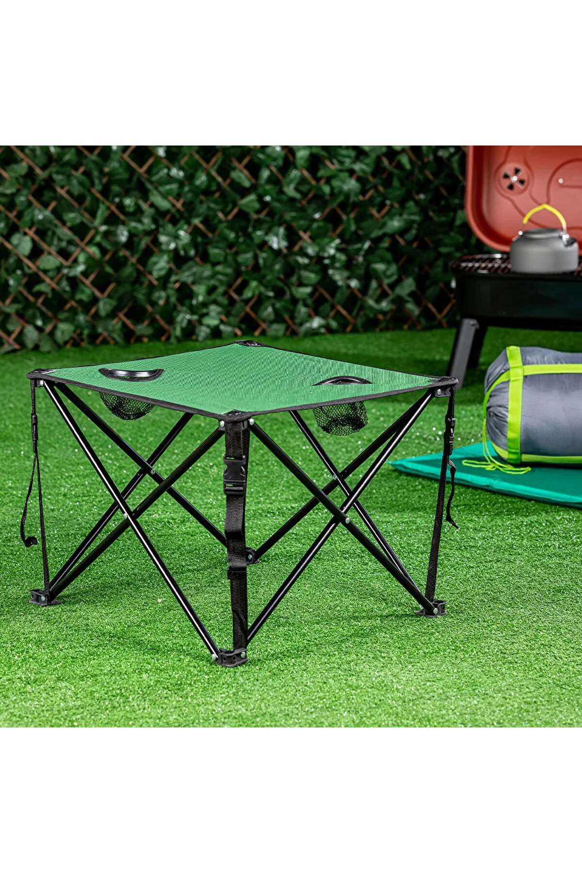 Katlanabilir Masa Katlanır Kumaş Kamp Masası Sehpası Plaj Masası 