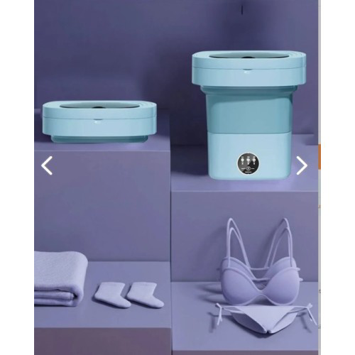 Woody Sofia Katlanabilir Mini Çamaşır Makinesi Mavi