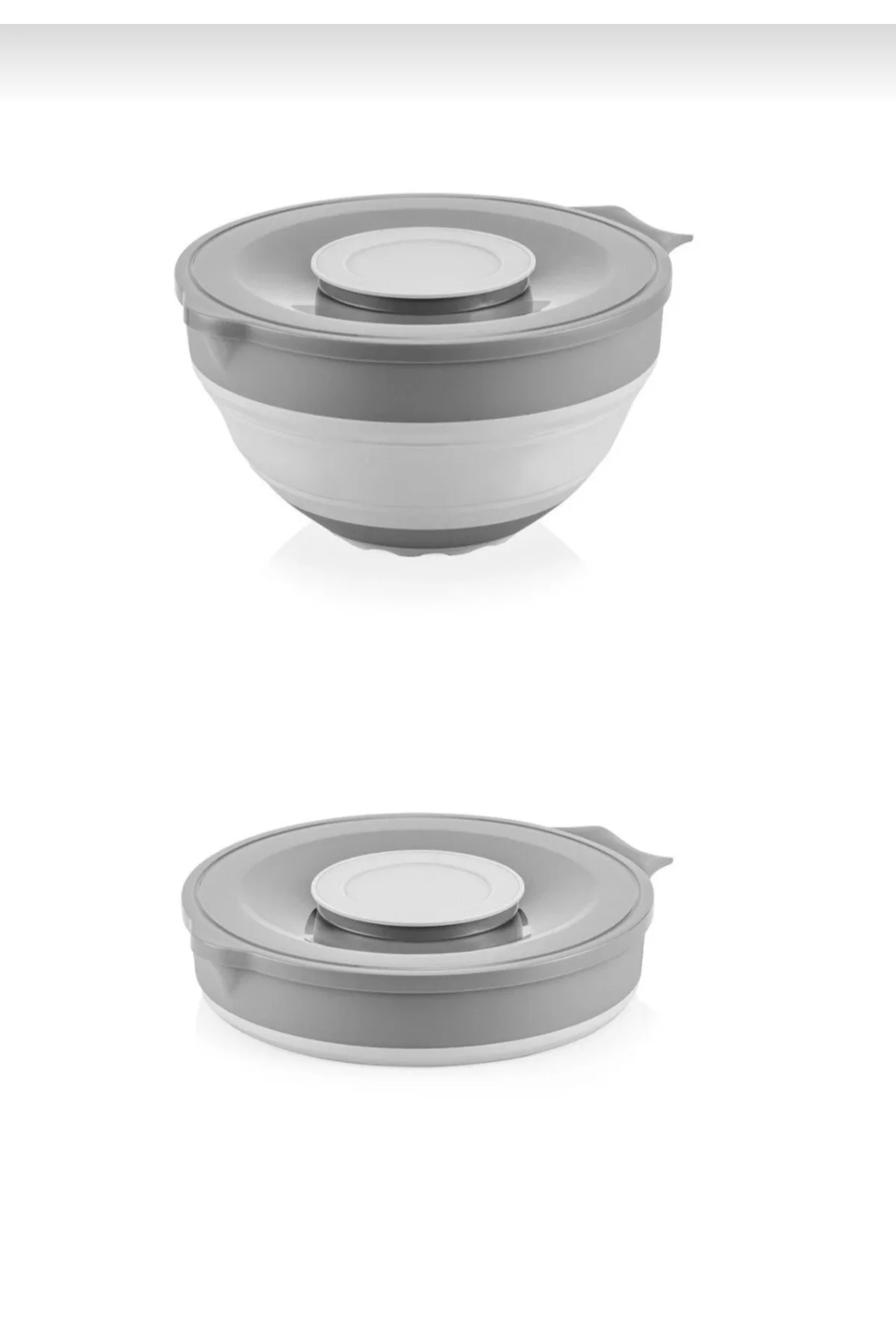 Katlanabilir Mikser Karıştırma Kabı 3250 ml - Sıçratmaz Kapaklı Çırpma ve Saklama Kabı Katlanabilir Mikser Karıştırma Kabı 3250 ml - Sıçratmaz Kapaklı Çırpma ve Saklama Kabı