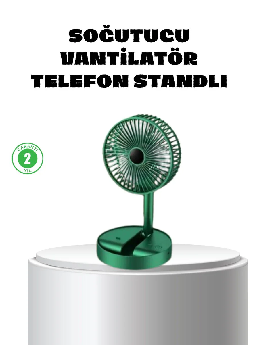 Katlanabilir Mini Fan – 3 Kademeli Soğutma ve Şarjlı Tasarım