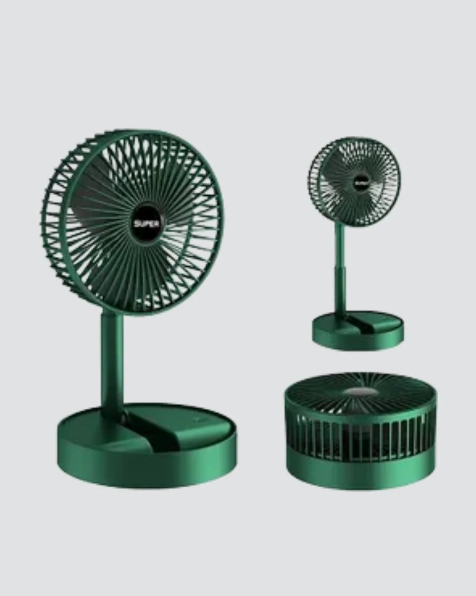 Katlanabilir Mini Fan – 3 Kademeli Soğutma ve Şarjlı Tasarım