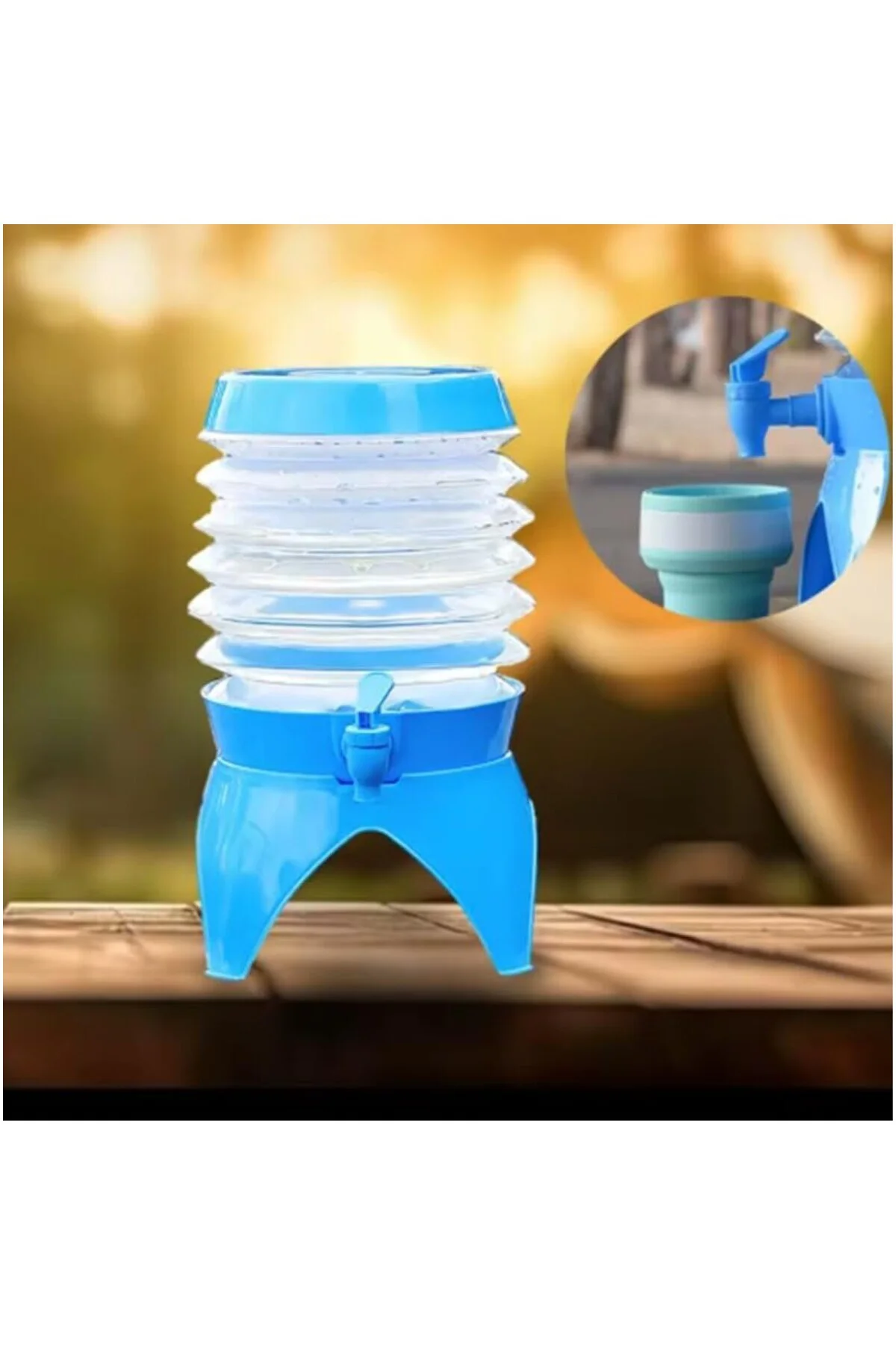 Katlanabilir Musluklu Su Sebili 5 Litre Piknik Kamp Su Ayran Meşr