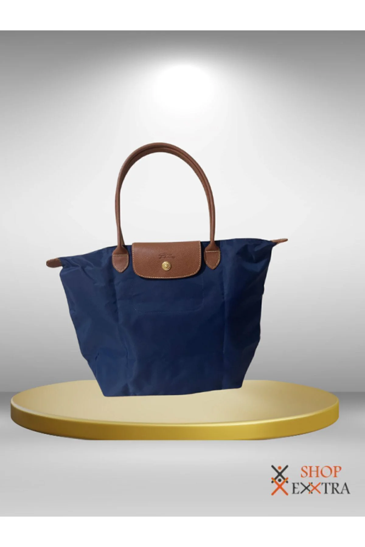 Katlanabilir Omuz Çantası - Lacivert-shopperbag