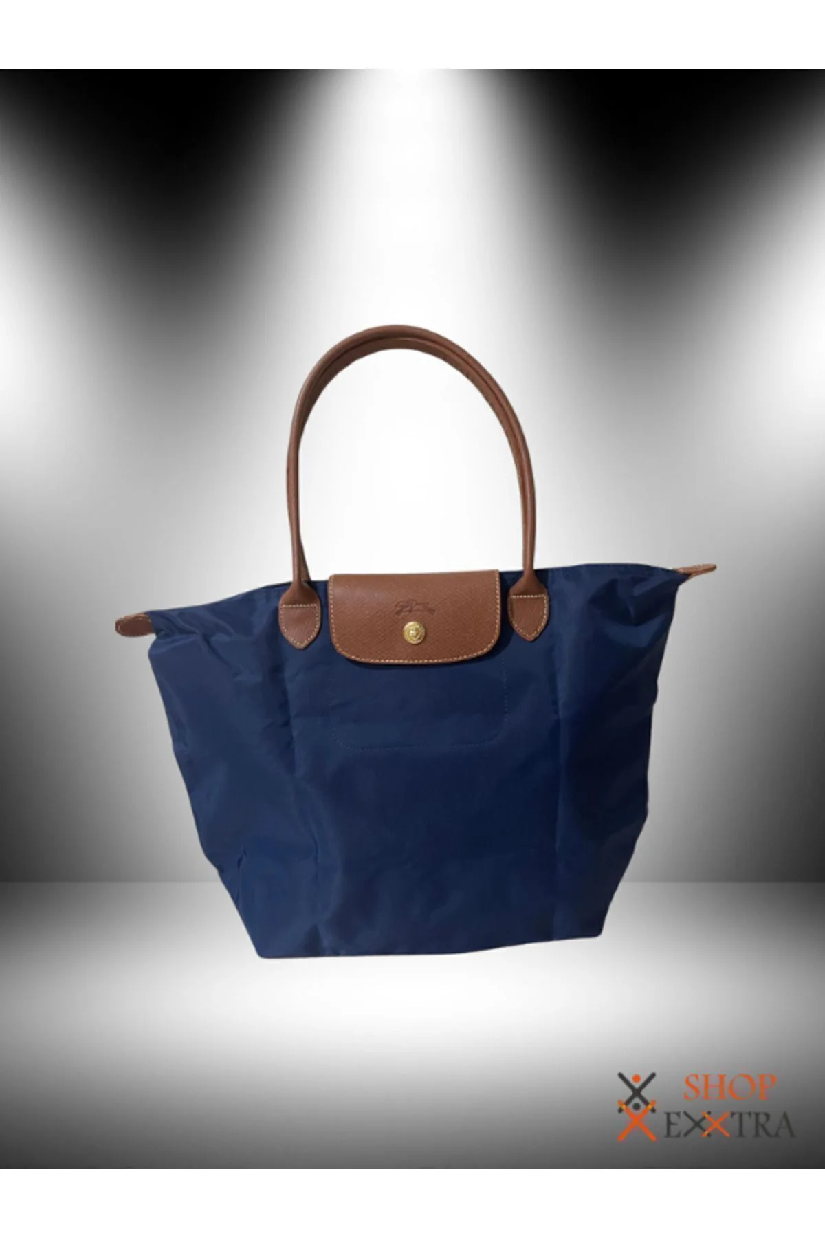 Katlanabilir Omuz Çantası - Lacivert-shopperbag