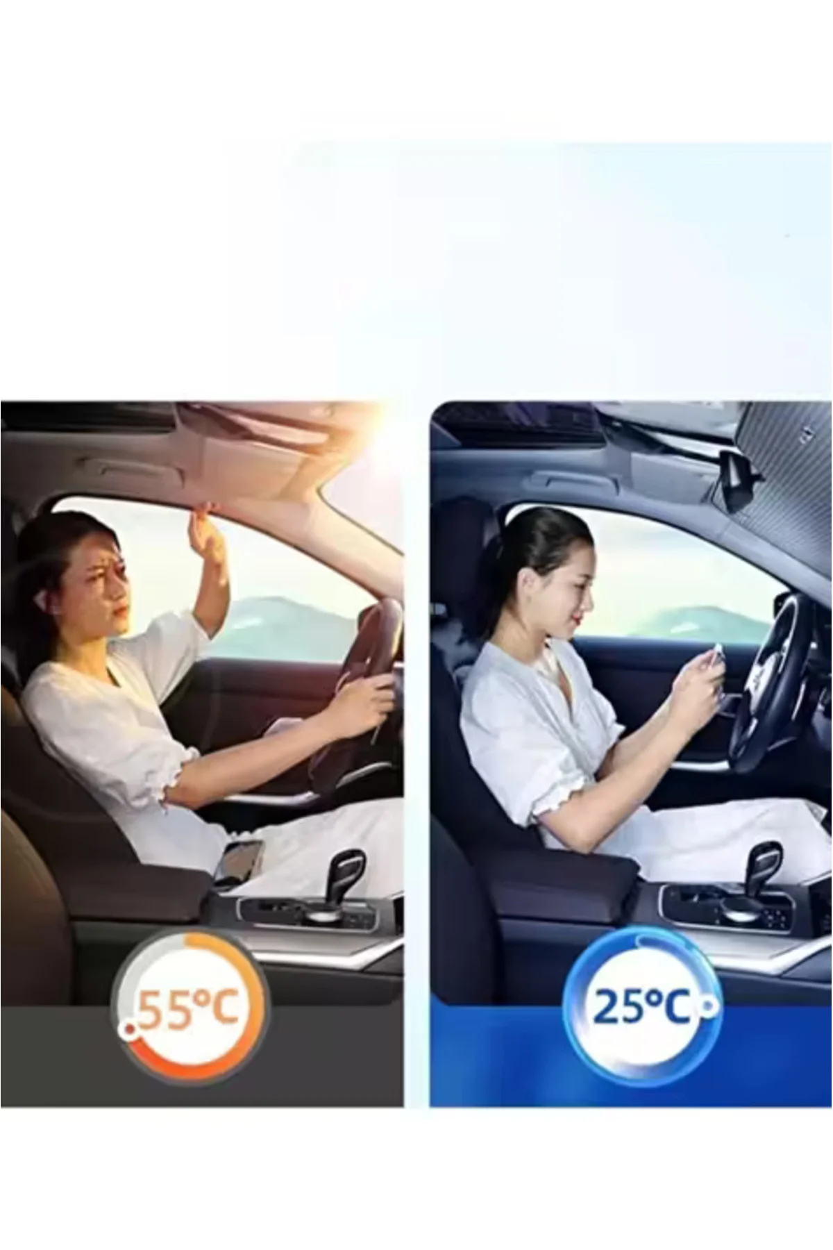 Katlanabilir Ön Cam Güneşlik Isı Önleyici Araç Perdesi Volkswagen Passat Peugeot 3008 Skoda Superb N