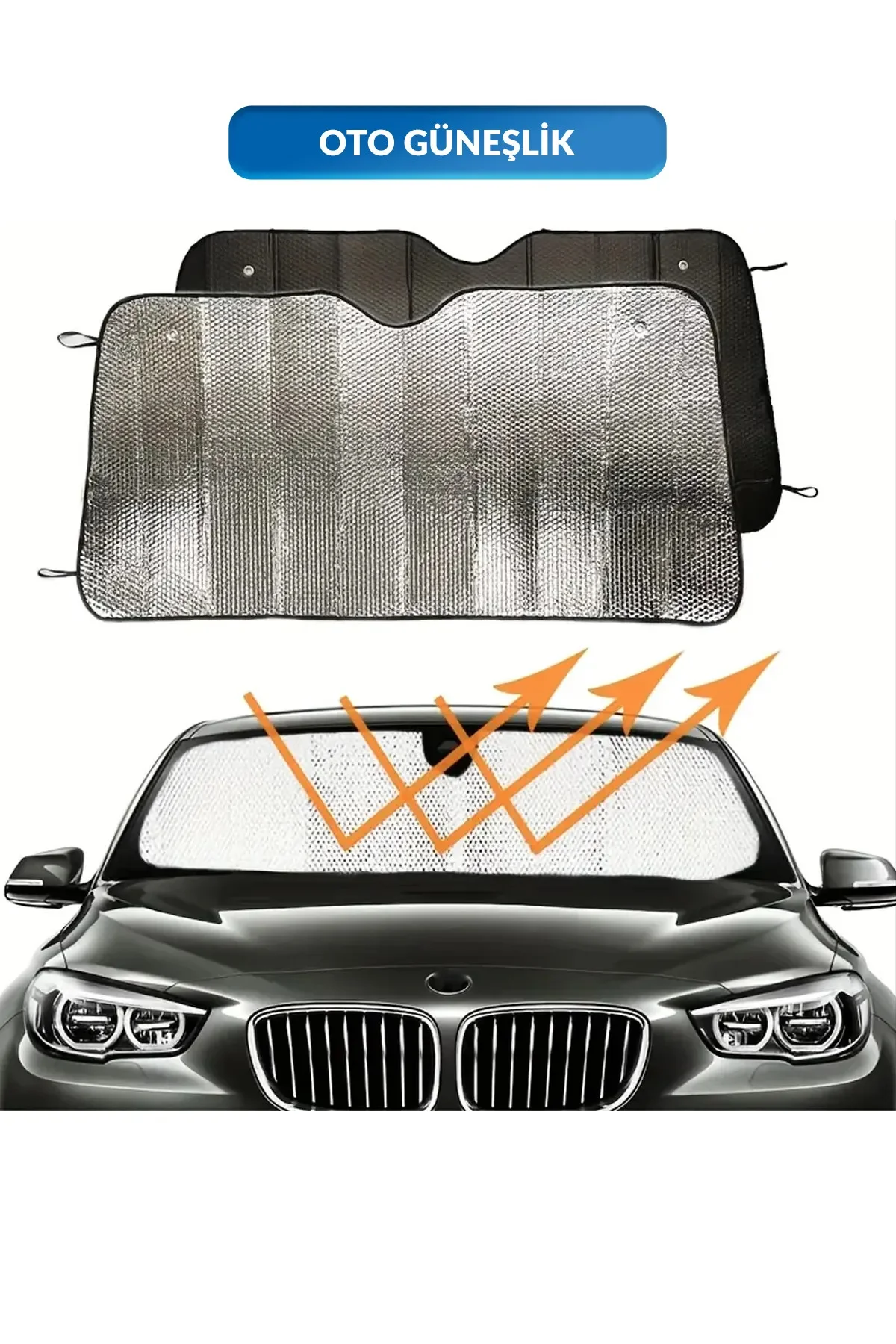 Katlanabilir Ön Cam Güneşlik Isı Önleyici Araç Perdesi Volkswagen Passat Peugeot 3008 Skoda Superb N