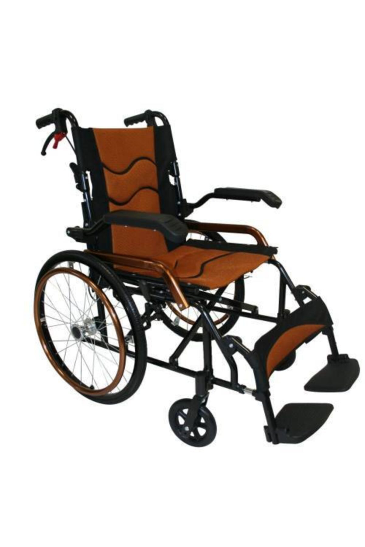 Muyakgroup Katlanabilir Orta Tekerlekli Refakatçi Tekerlekli Sandalye + Yan