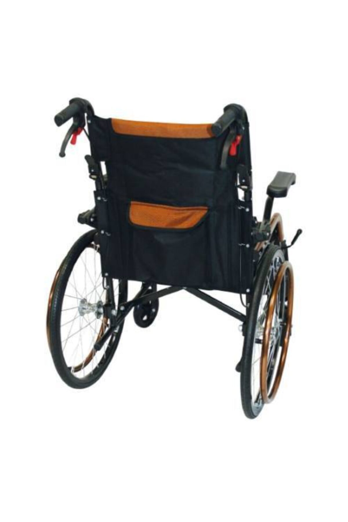 Muyakgroup Katlanabilir Orta Tekerlekli Refakatçi Tekerlekli Sandalye + Yan