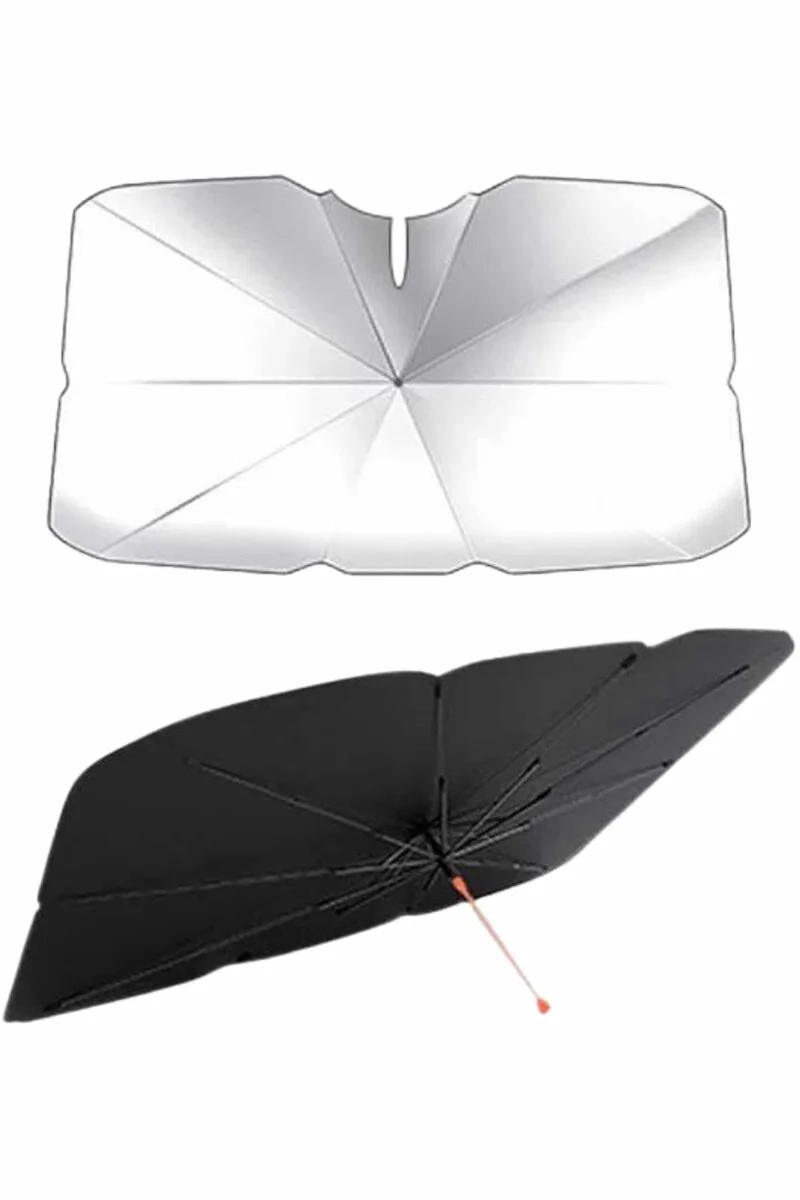 Katlanabilir Oto Cam Güneşliği - Otomatik Şemsiye, UV Koruma, 125x65 cm