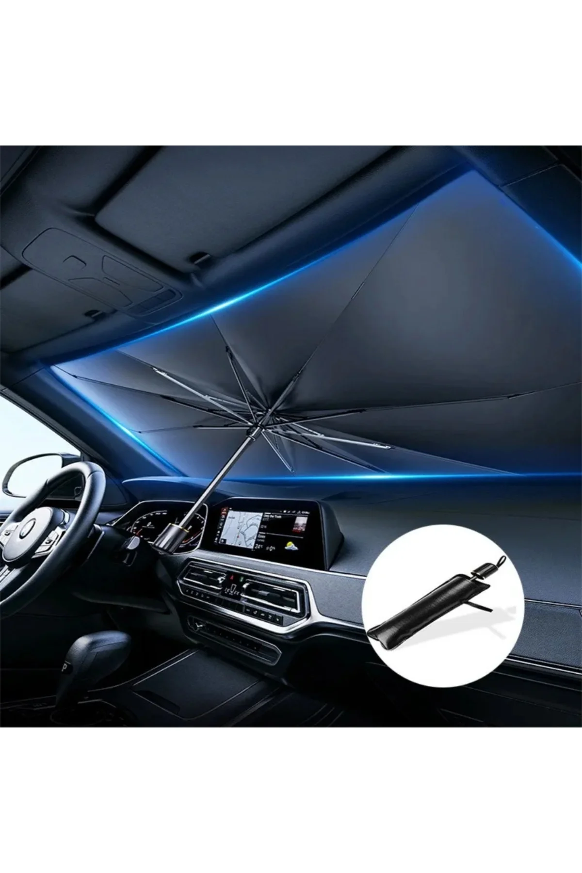 Katlanabilir Oto Güneşlik Şemsiye 75x140 cm UV Korumalı Ön Cam Gölgelik Aksesuarı Fiyatı, Yorumları ve Özellikleri
