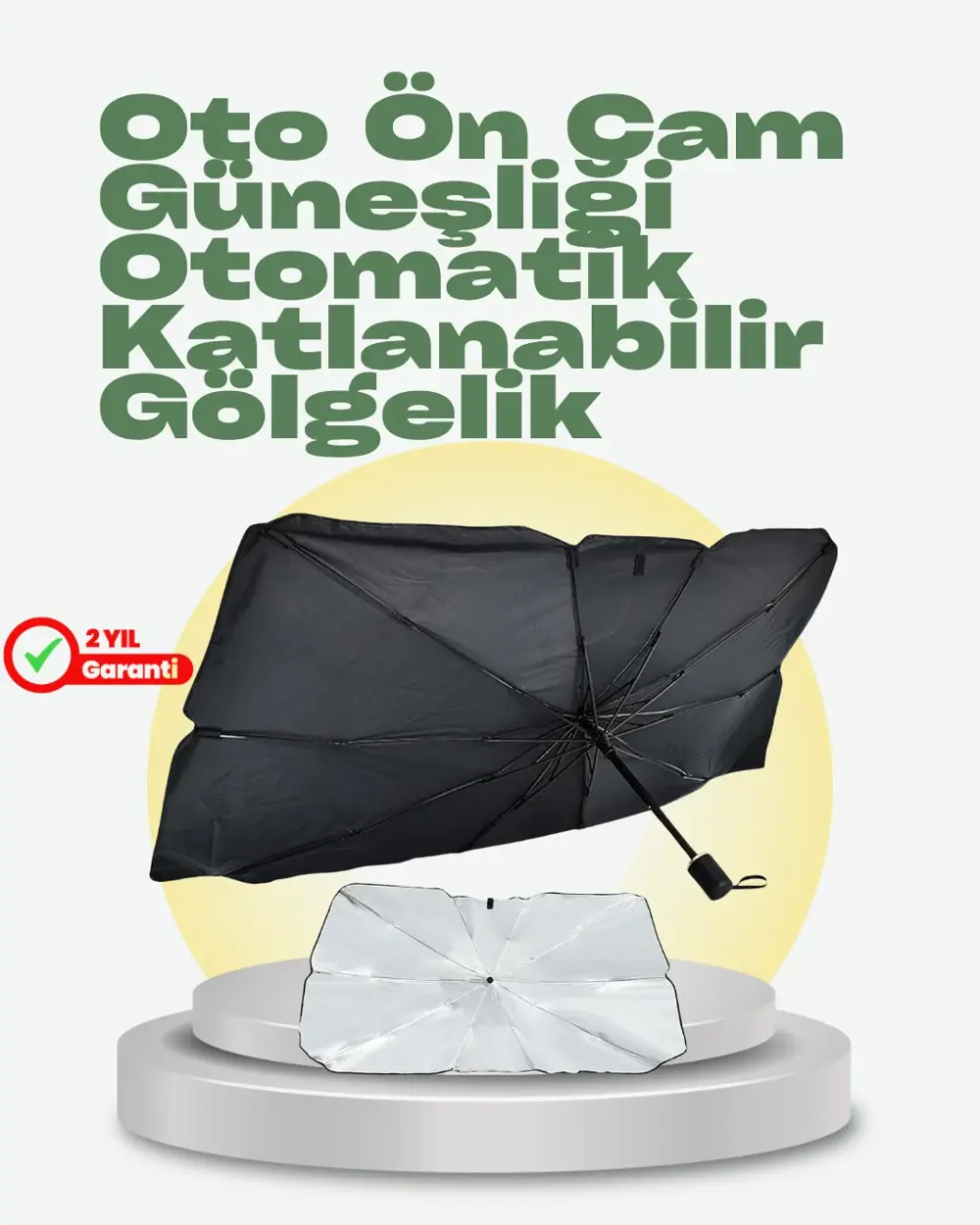 Katlanabilir Oto Güneşlik – Pratik, Dayanıklı, UV Koruyucu Tasarı