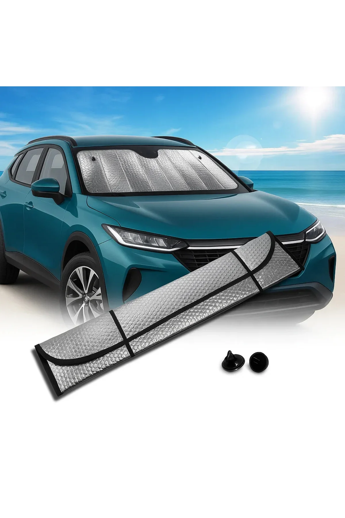 Katlanabilir Oto Ön Cam Güneşlik Isı Önleyici Araç Perdesi Toyota Corolla Fiat Egea Nissan Qashqai V