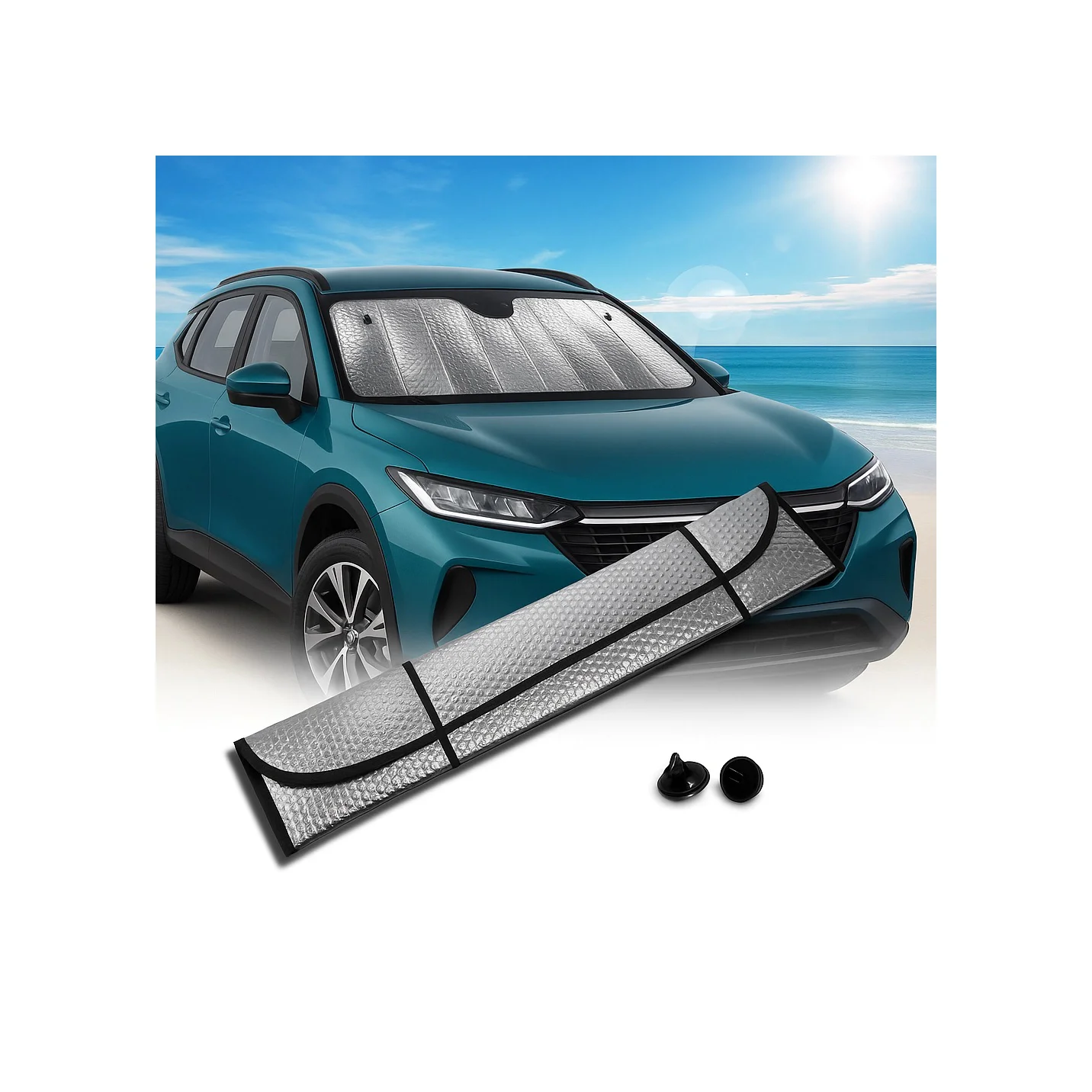 Katlanabilir Oto Ön Cam Güneşlik Isı Önleyici Araç Perdesi Toyota