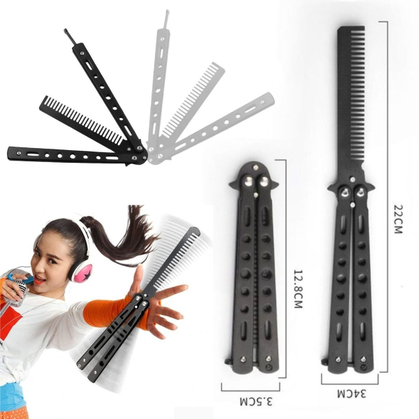 Katlanabilir Paslanmaz Çelik Kelebek Bıçak Tarak Hırdavat Aleti