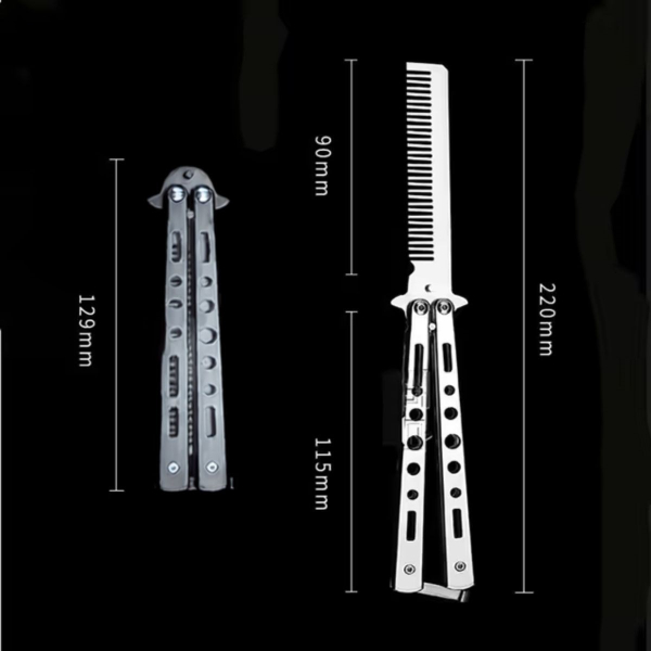 Katlanabilir Paslanmaz Çelik Kelebek Bıçak Tarak Hamur Şekillendi