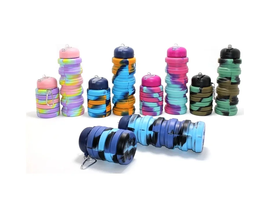Katlanabilir Portatif Silikon Su Şişesi 500 Ml Alk3140 Diğer