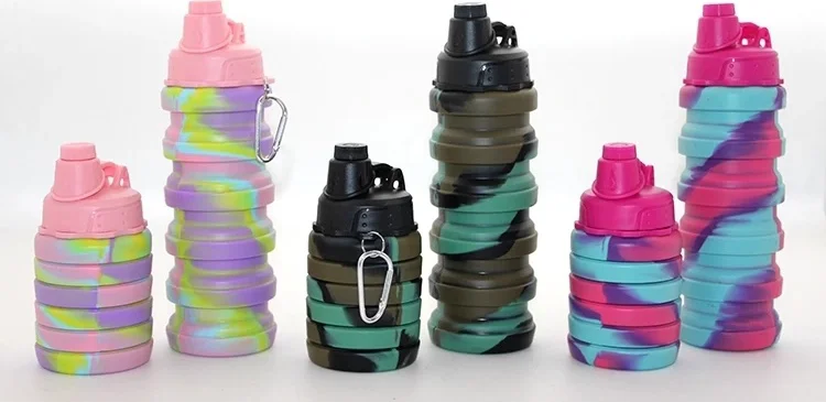 Katlanabilir Portatif Silikon Su Şişesi 500 Ml Alk3141 Diğer