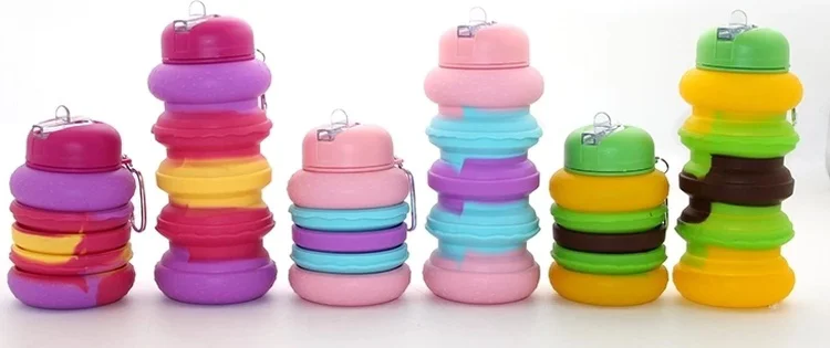 Katlanabilir Portatif Silikon Su Şişesi 500 Ml Alk3138 Diğer