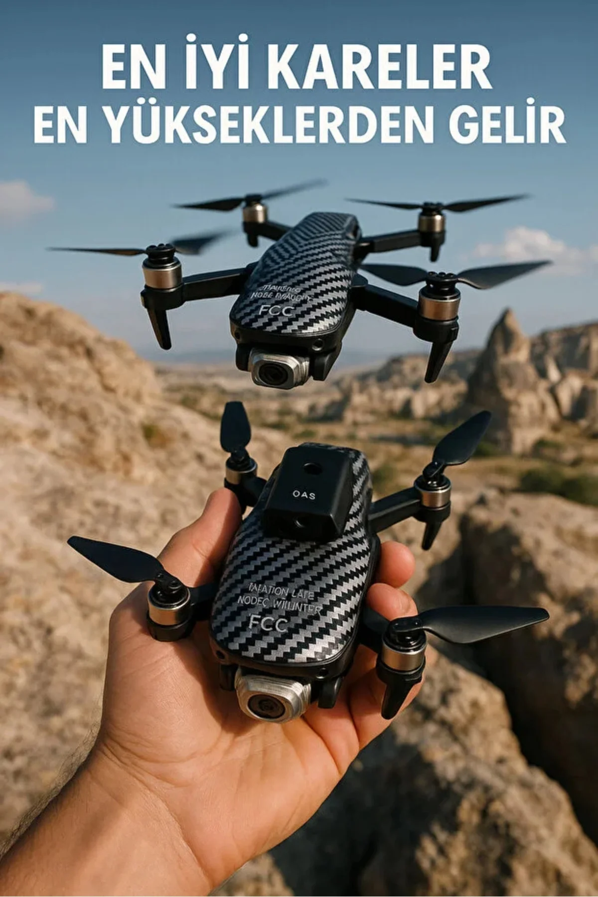 Katlanabilir RC Drone, 720P HD Kamera ve GPS Desteği ile Uzaktan Kumandalı Havadan Görüntüleme