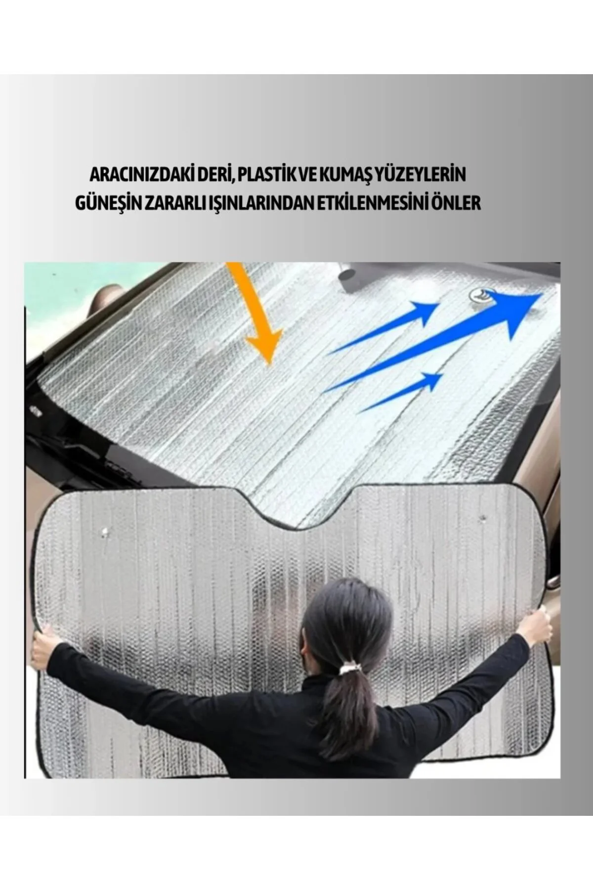 Katlanabilir Reflektörlü Oto Güneşliği – Yaz Sıcaklarına Karşı Yüksek Koruma