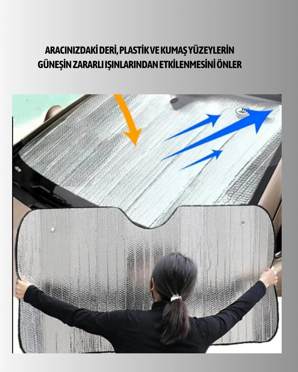 Katlanabilir Reflektörlü Oto Güneşliği – Yaz Sıcaklarına Karşı Yüksek Koruma
