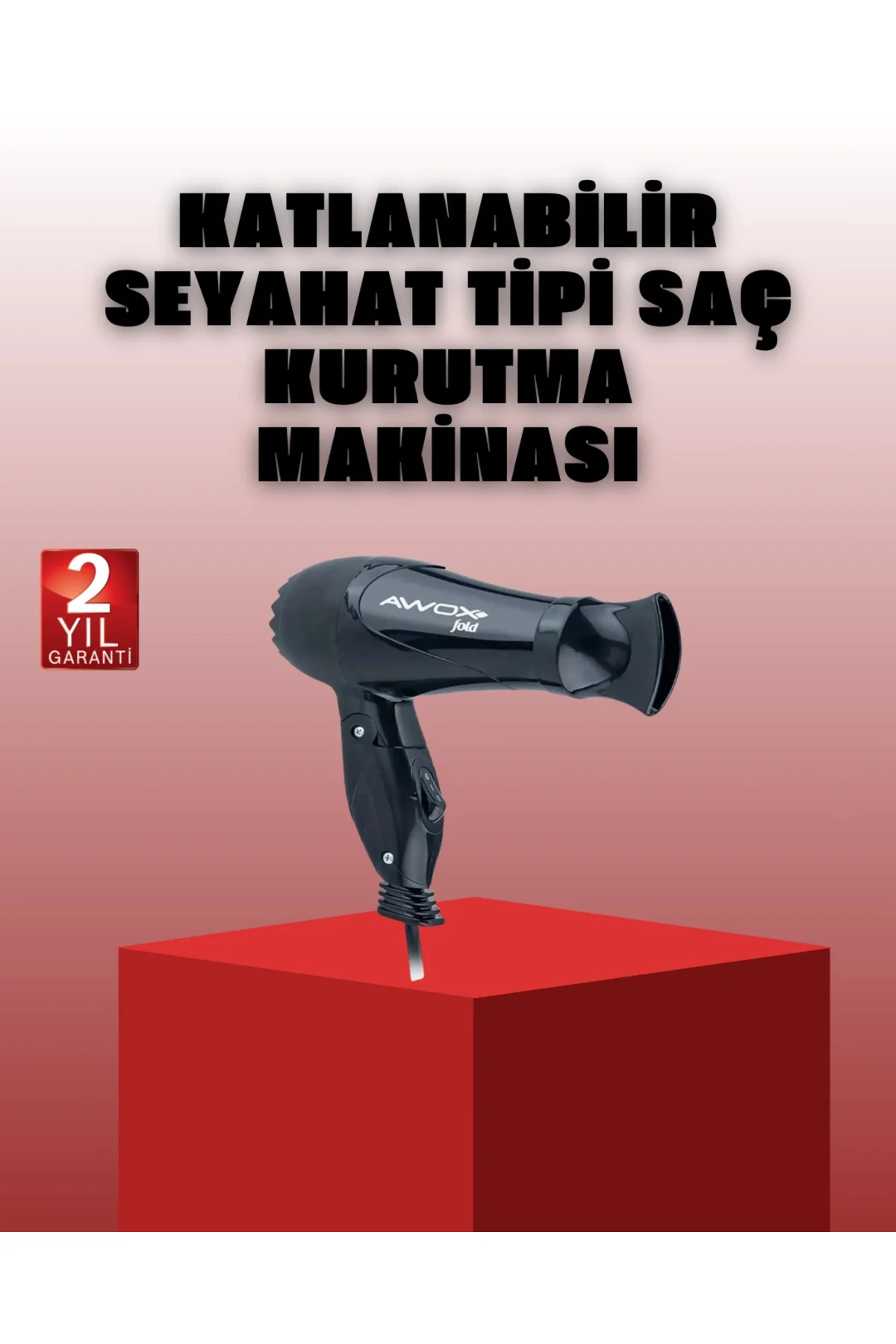 Katlanabilir Saç Kurutma Makinesi Seyahat Tipi Taşınabilir Tasarı