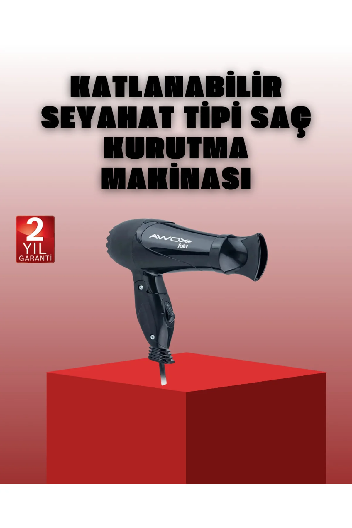 Katlanabilir Saç Kurutma Makinesi Seyahat Tipi Taşınabilir Tasarı