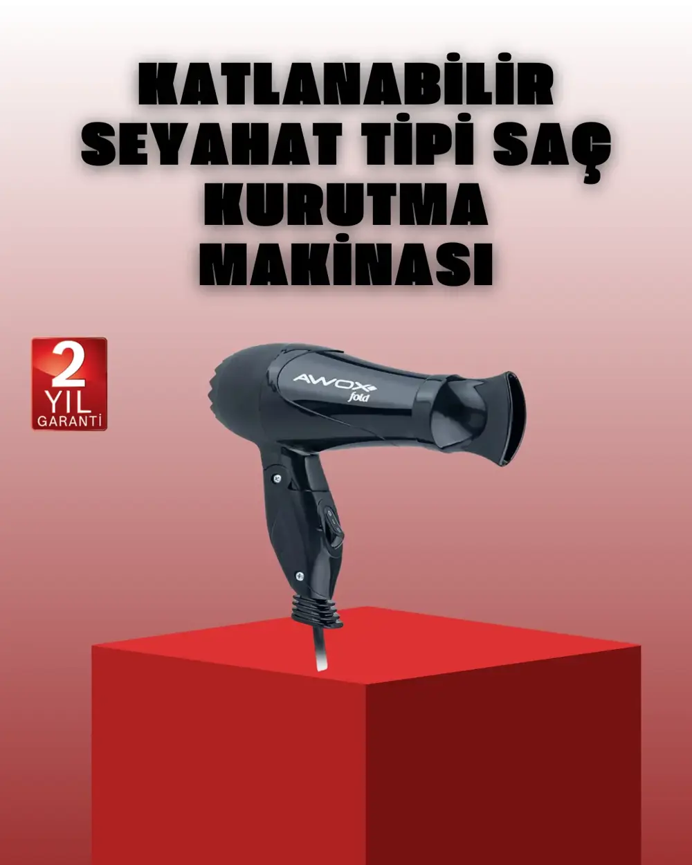 Katlanabilir Saç Kurutma Makinesi Seyahat Tipi Taşınabilir Tasarı