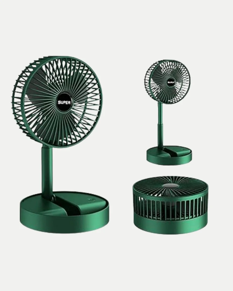 Katlanabilir Şarjlı Mini Fan 3 Kademeli Hız Ayarlı Taşınabilir