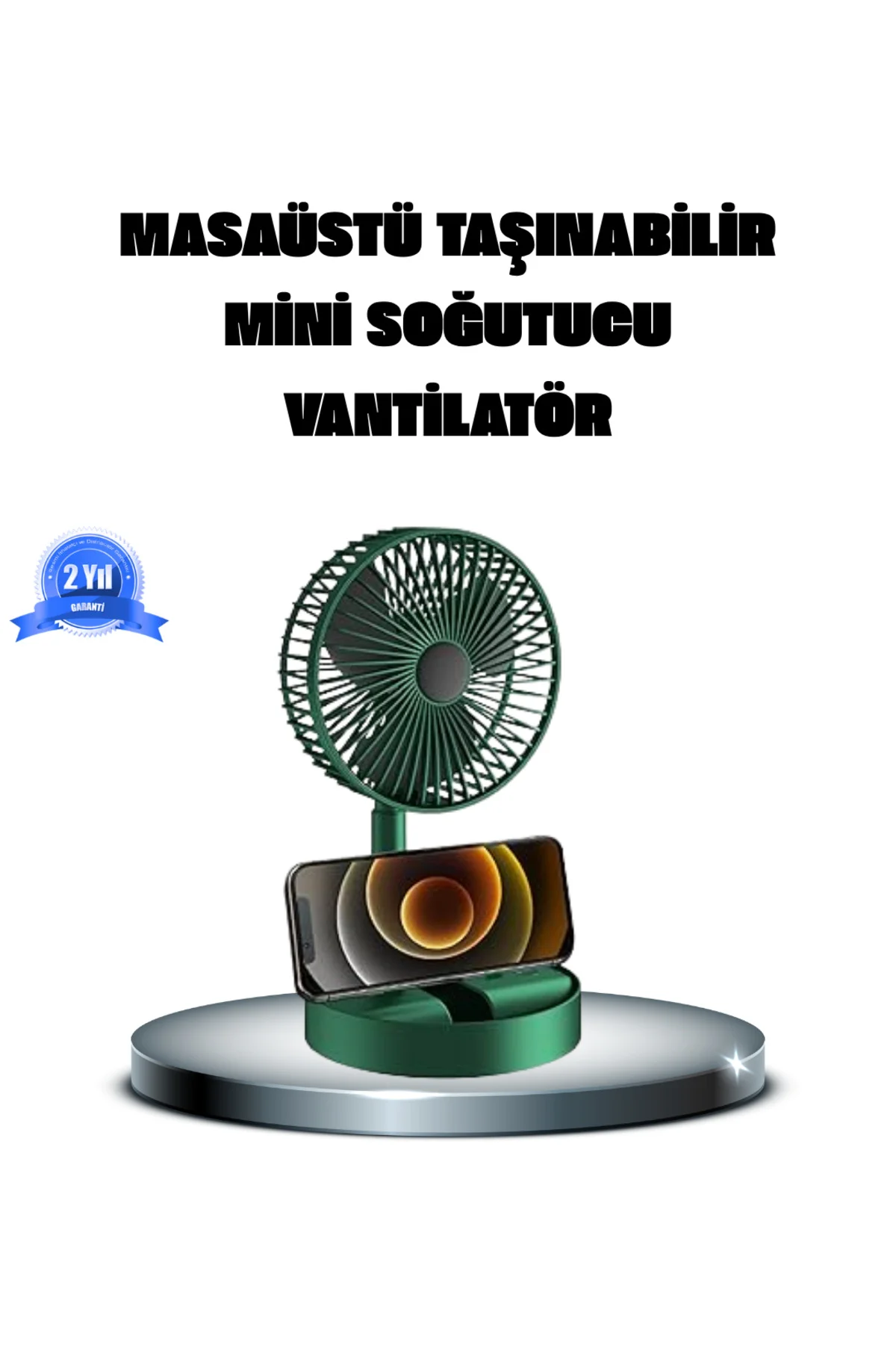 Katlanabilir Şarjlı Mini Fan 3 Kademeli Hız Ayarlı Taşınabilir