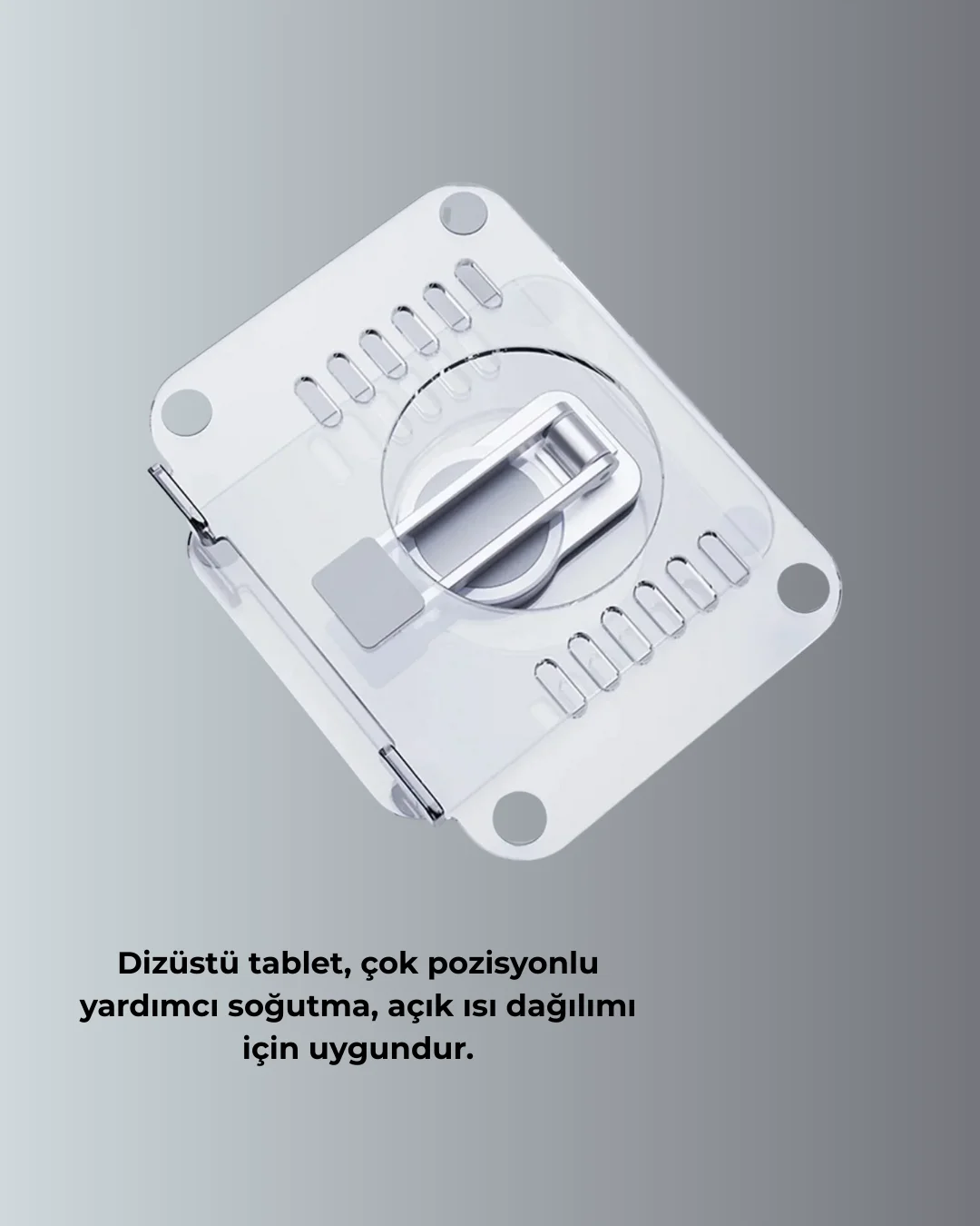 Katlanabilir Tablet Standı Ayarlanabilir Kaymaz Şeffaf Tasarım Katlanabilir Tablet Standı Ayarlanabilir Kaymaz Şeffaf Tasarım