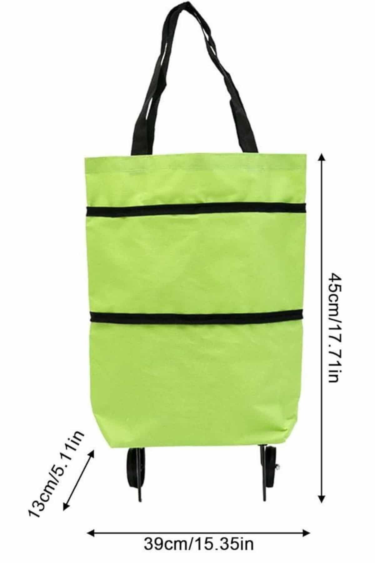 Katlanabilir Tekerlekli Alışveriş Çantası Pratik ve Detaylı Pazar