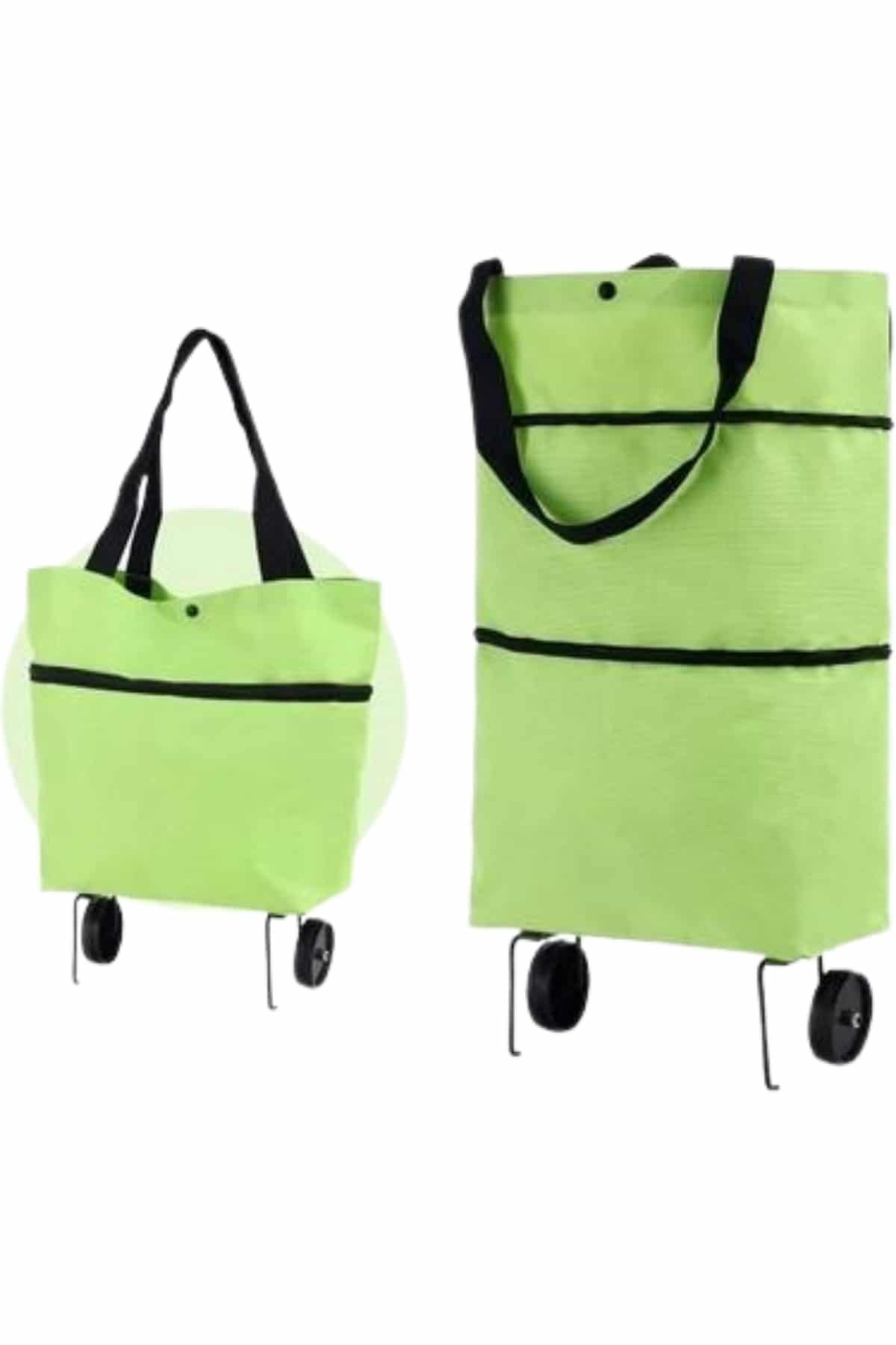 Katlanabilir Tekerlekli Alışveriş Çantası Pratik ve Detaylı Pazar
