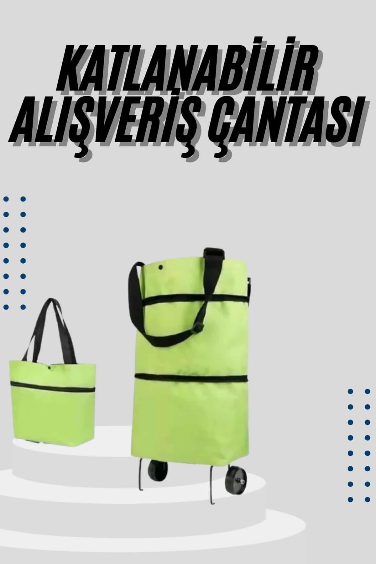 Katlanabilir Tekerlekli Çantalı Çarşı Pazar Arabası Alışveriş Çantası Piknik Çantası Fiyatı, Yorumları ve Özellikleri