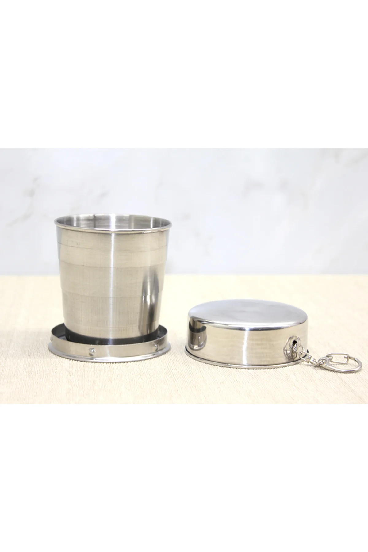 Katlanabilir Tekli Paslanmaz Çelik Shot Bardak - Model 1