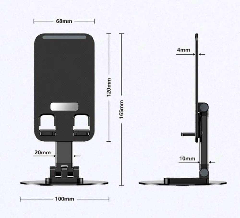 Katlanabilir Telefon Tutucu Stand Yuvarlak Tabanlı CM-074