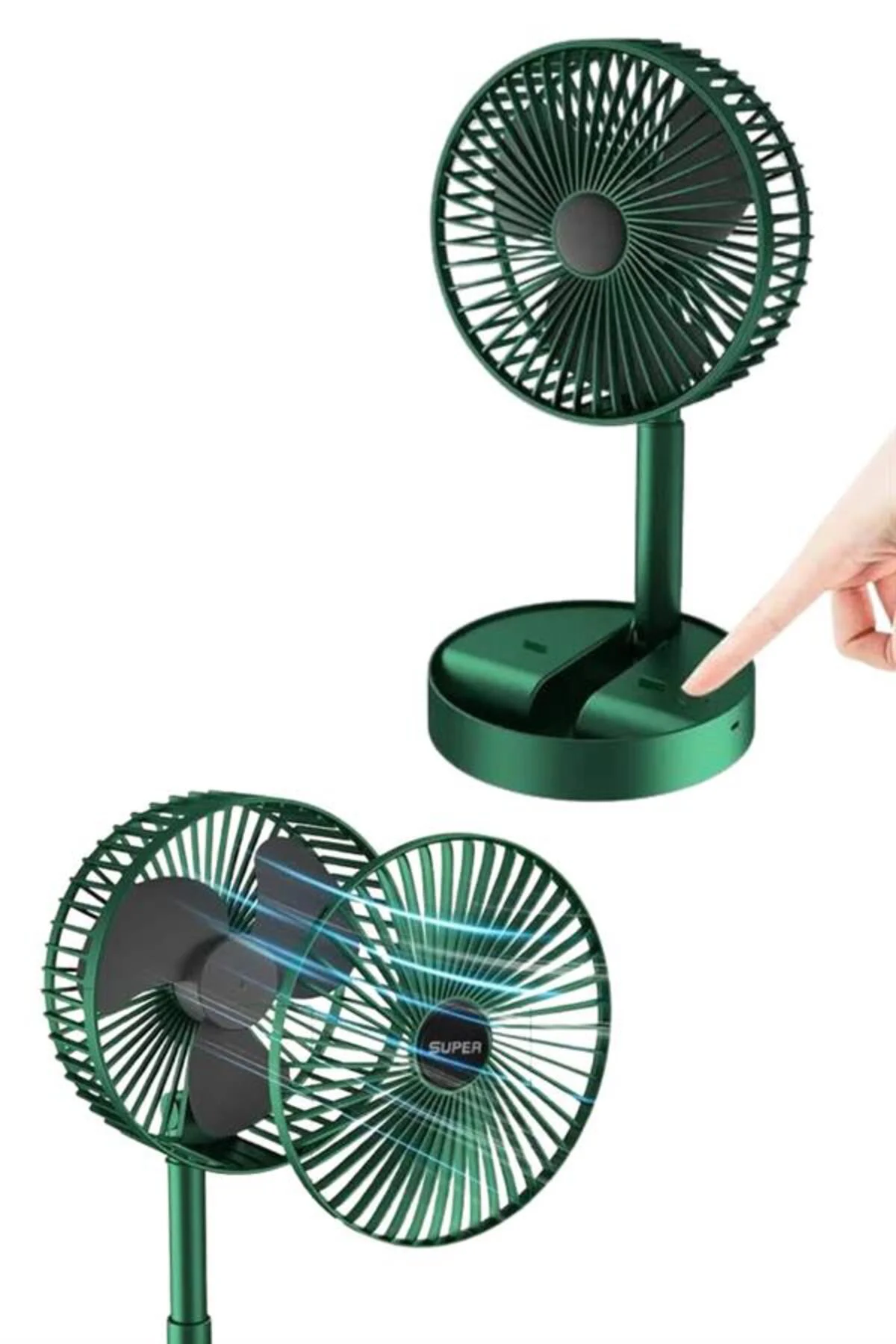 Katlanabilir Teleskopik Şarjlı Fan Masaüstü Soğutucu Vantilatör