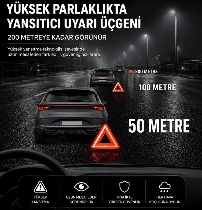 Katlanabilir Üçgen Acil Durum  Reflektörü Fiyatı, Yorumları ve Özellikleri