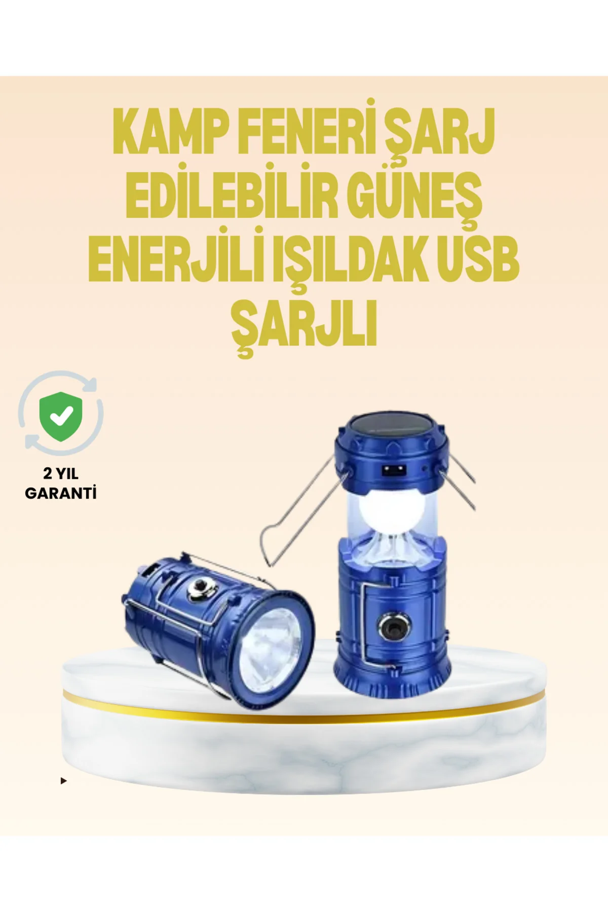 Katlanabilir USB Çıkışlı Kamp Feneri – Şarj Edilebilir, Dayanıklı