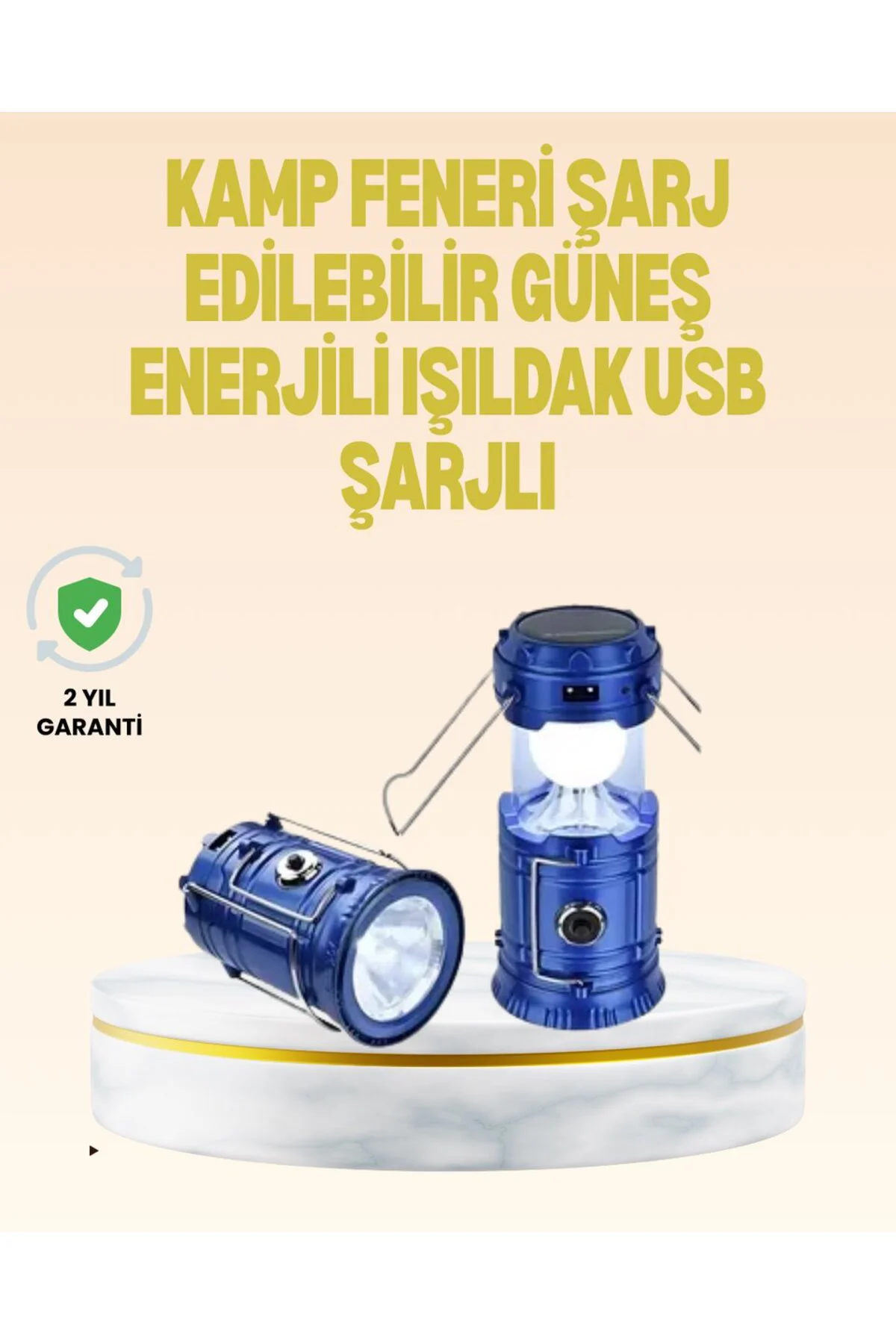 Katlanabilir USB Çıkışlı Kamp Feneri – Şarj Edilebilir, Dayanıklı