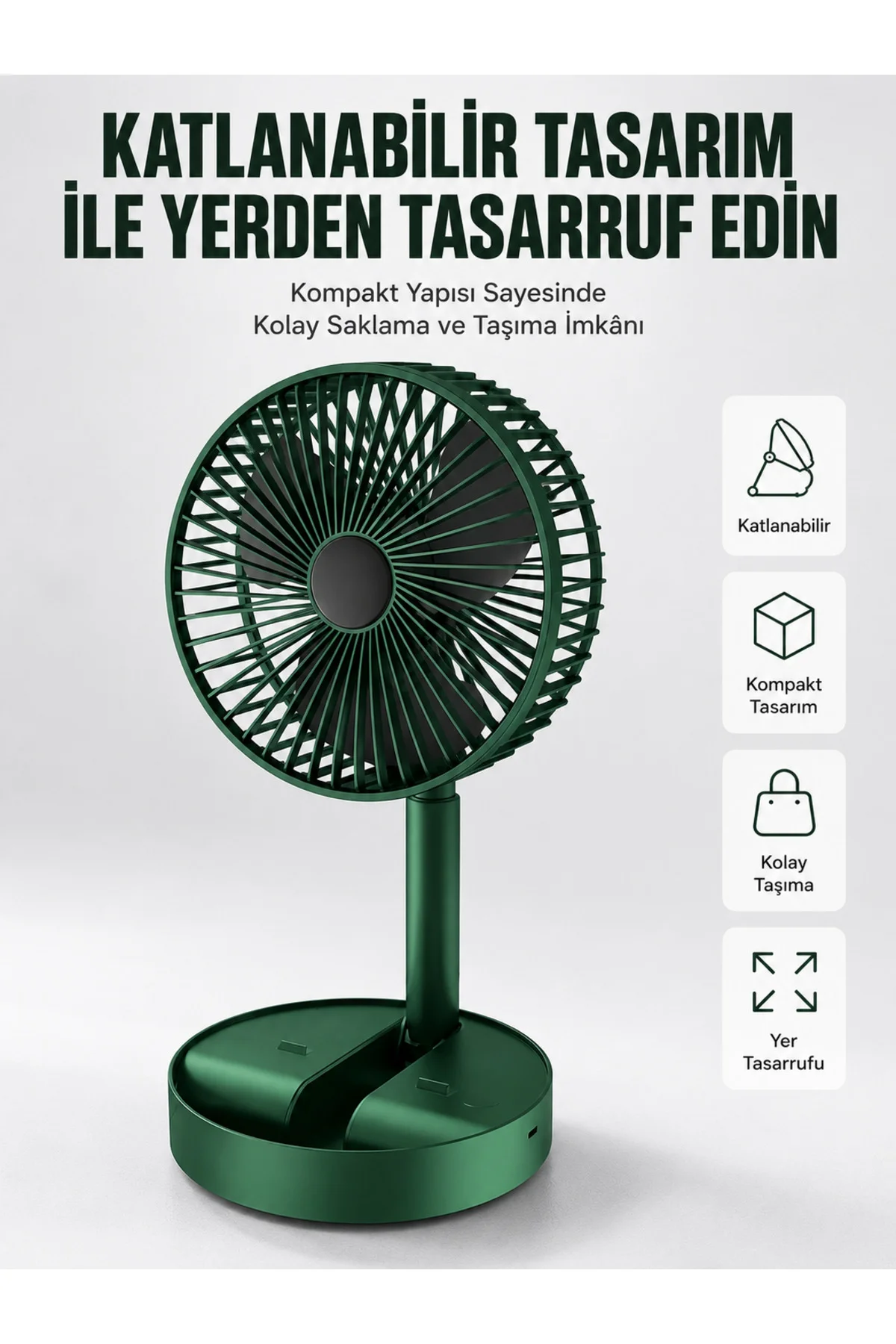 Katlanabilir Usb Şarjlı Masaüstü Soğutucu Mini Fan Telefon Tutucu Yeni Nesil