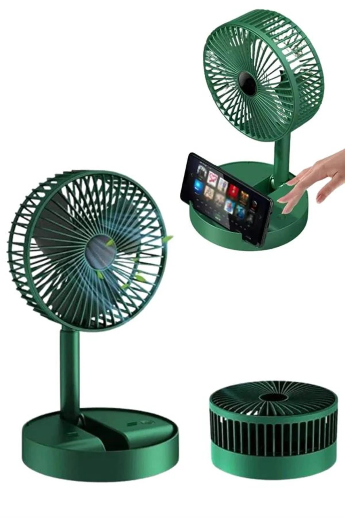 Katlanabilir Usb Şarjlı Masaüstü Soğutucu Mini Fan Telefon Tutucu Yeni Nesil - Görsel 5