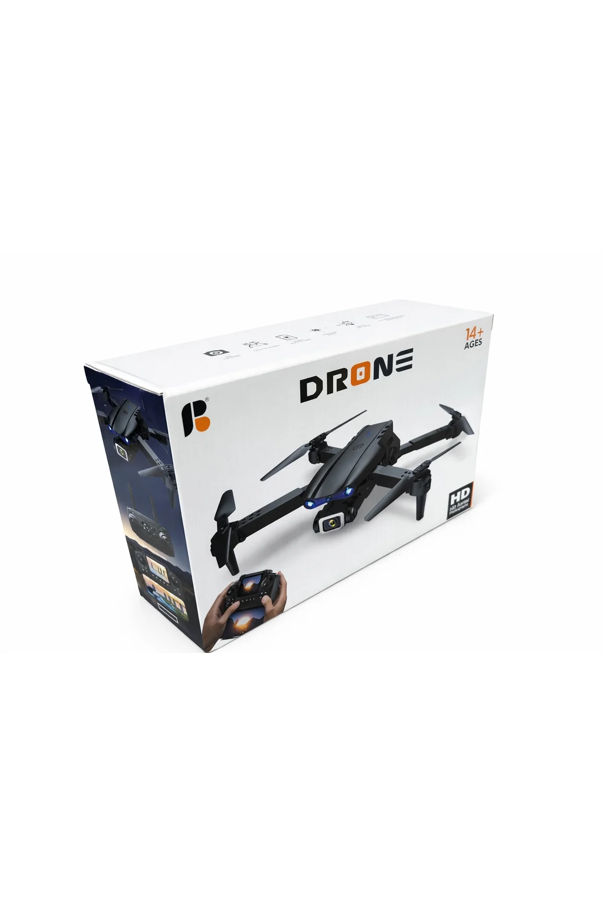 Katlanabilir Wifi FPV Kameralı Mini Drone, 720P HD Canlı Görüntü Aktarımı, Gri Renk