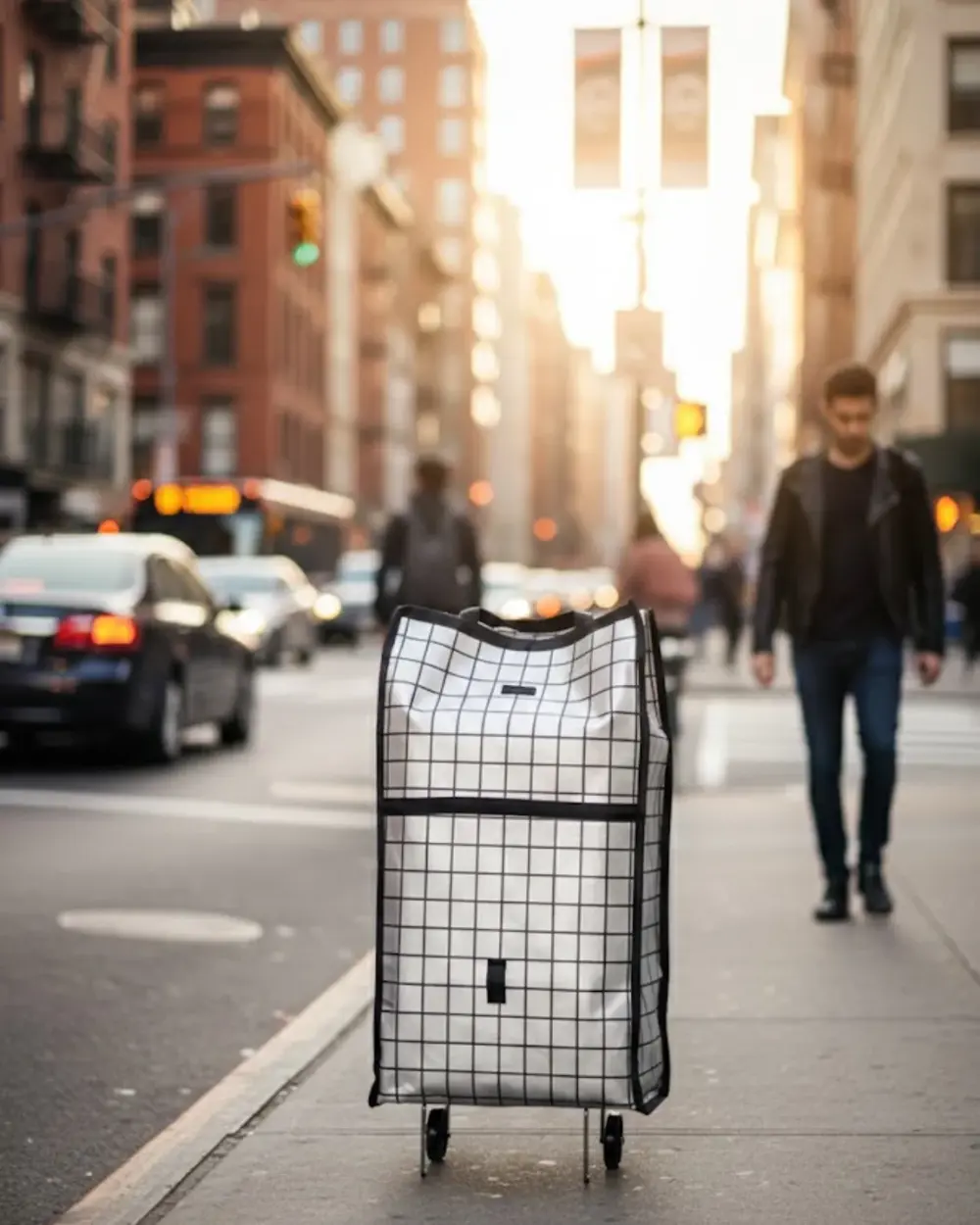 Katlanabilir Yapılı Çok Amaçlı Tekerlekli Alışveriş Çantası