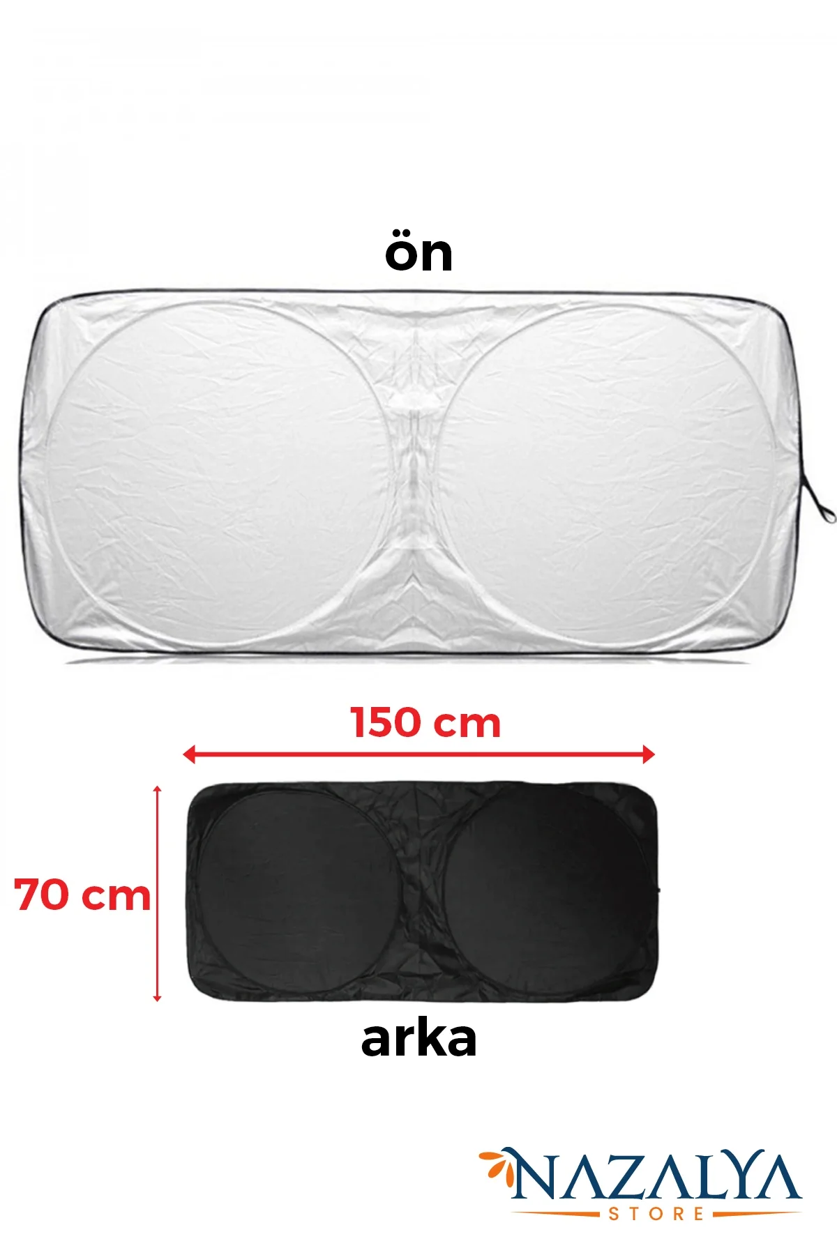 Katlanır Araba Ön Cam Güneşliği Metalize Isı Yalıtımlı Yazlık 150x70cm Otomobil Aksesuarı Fiyatı, Yorumları ve Özellikleri