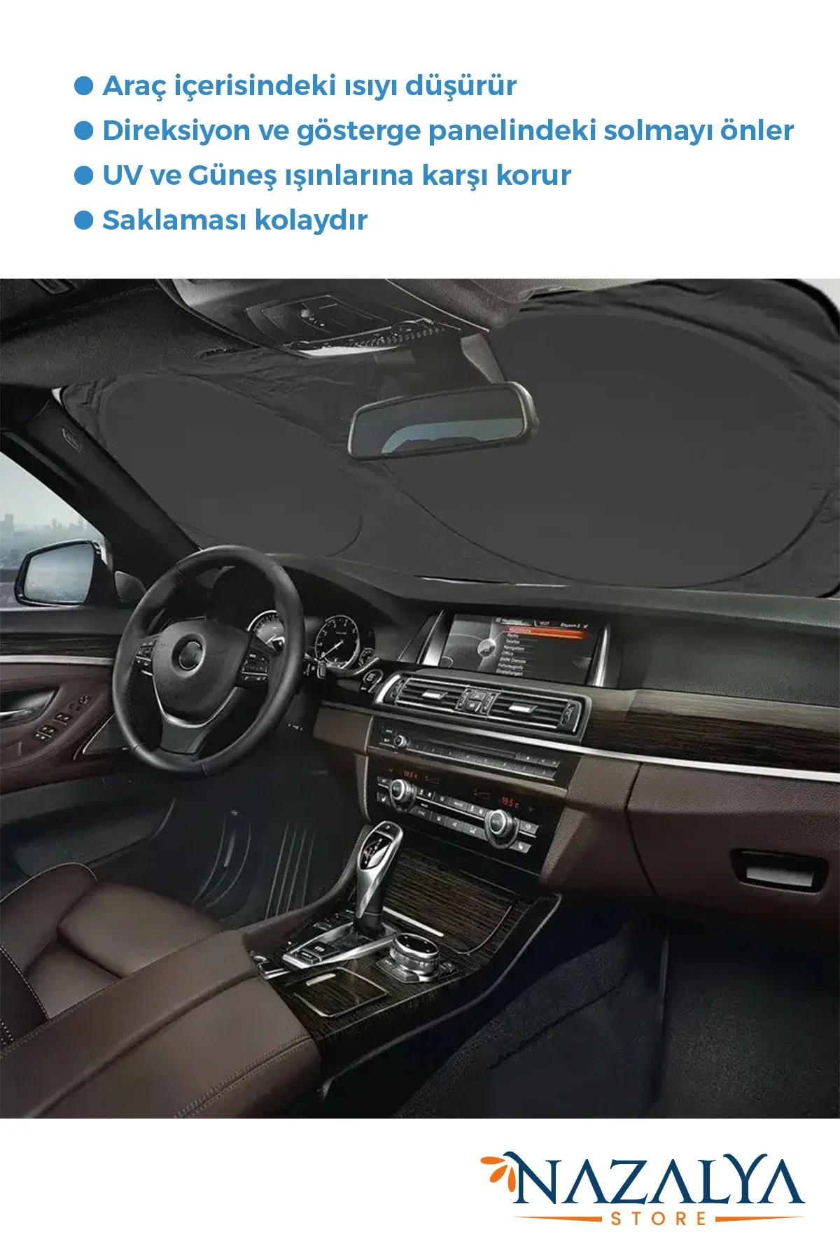 Katlanır Araba Ön Cam Güneşliği Metalize Isı Yalıtımlı Yazlık 150x70cm Otomobil Aksesuarı Fiyatı, Yorumları ve Özellikleri