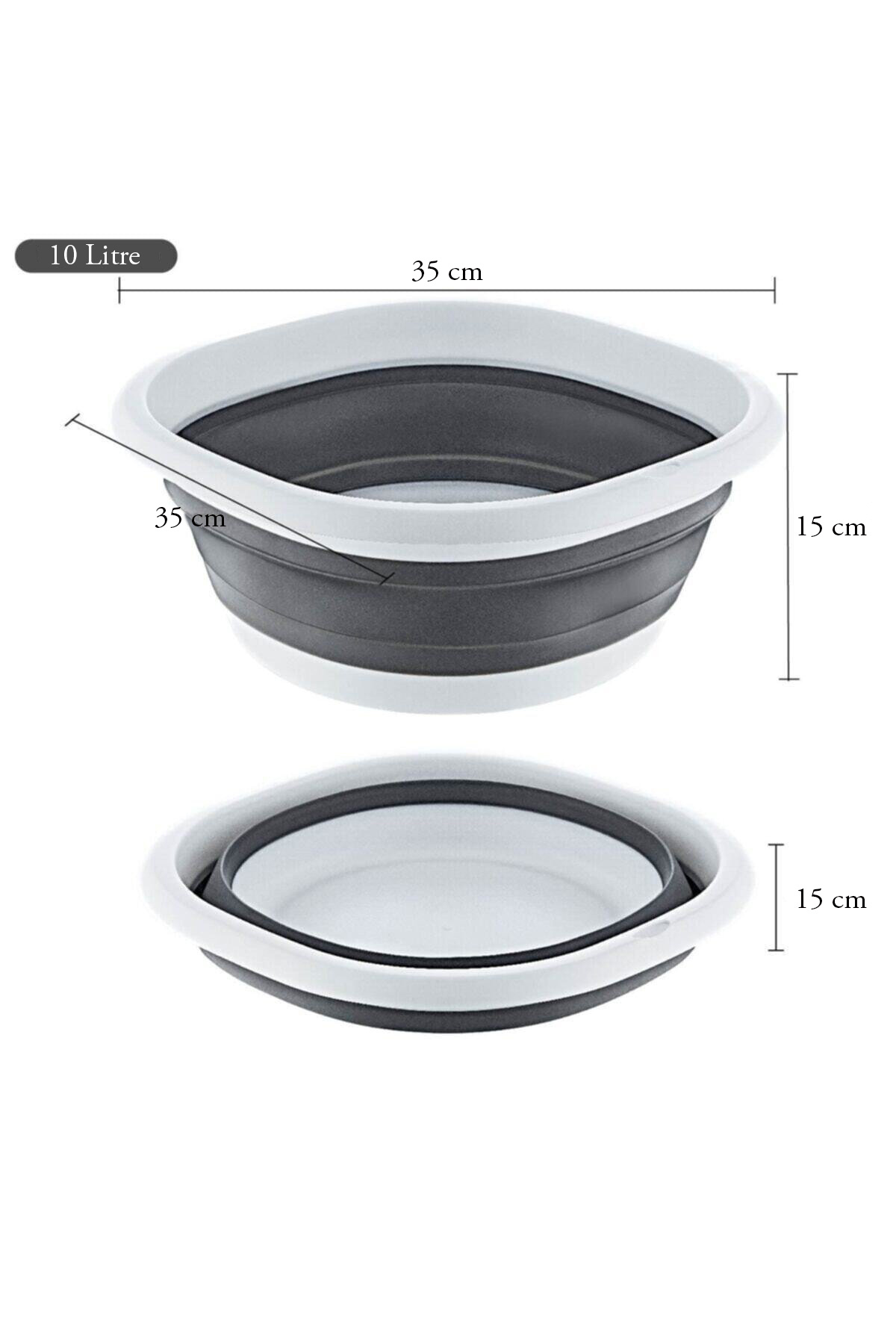 Pazar Kapısı Katlanır Badya Akordiyon Leğen 10 Litre