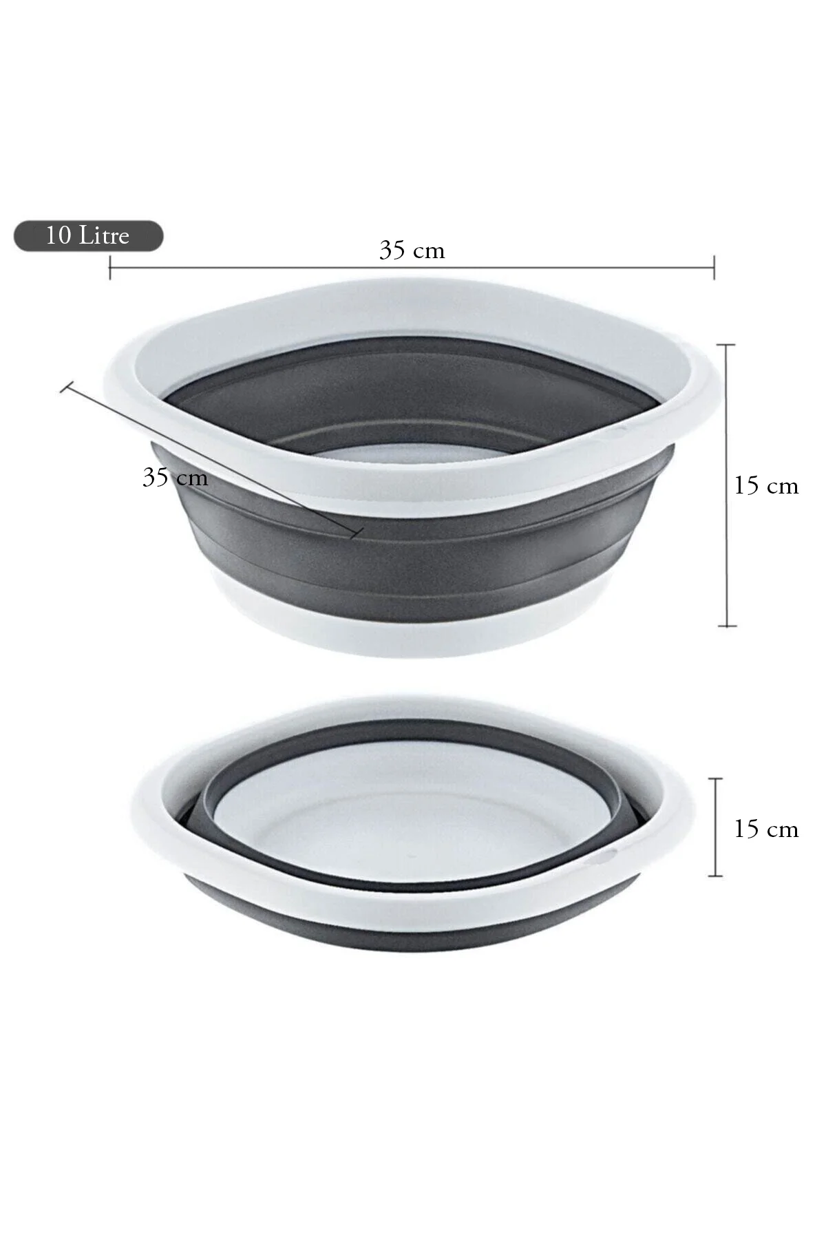 Katlanır Badya Akordiyon Leğen 10 Litre