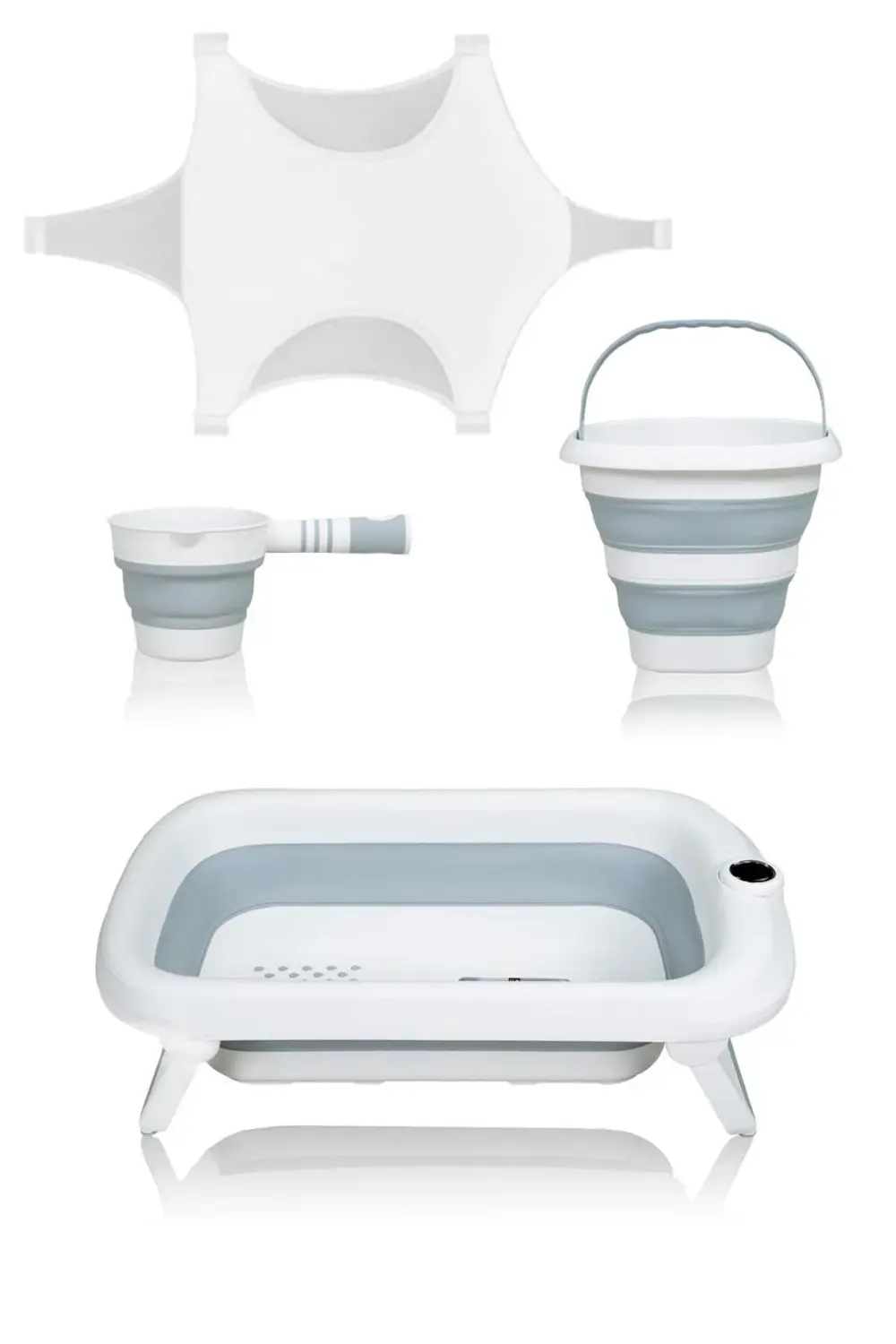 Katlanır Bebek Banyo Küvet Seti Termometreli (40lt)